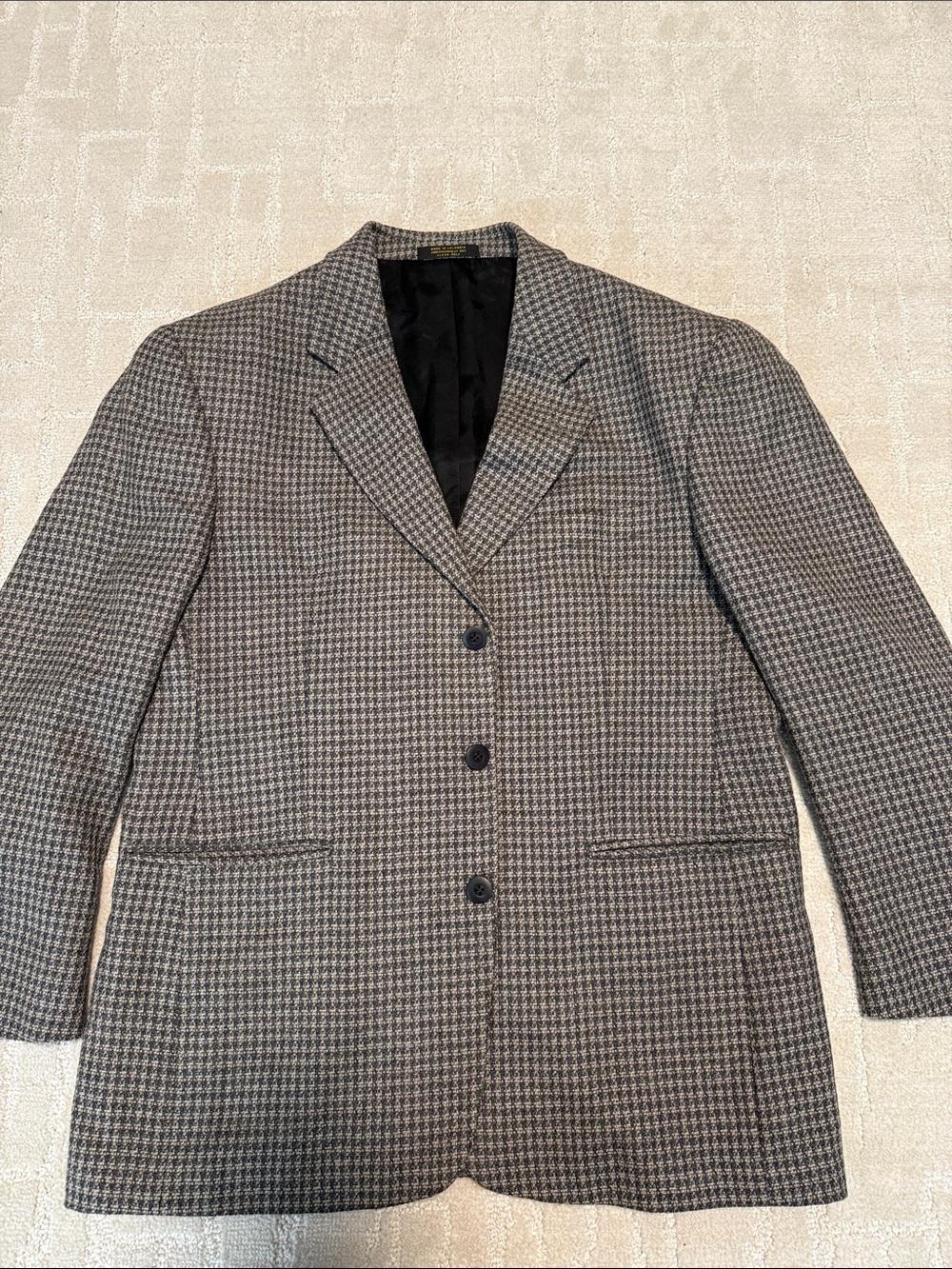 Bachrach Men's Houndstooth Sport Coat - Gray & Black